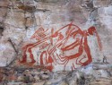 NP Kakadu, skalní město v Merl, skalní malby