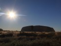 Východ slunce nad Uluru, po staru Ayers rock