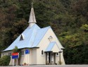 Kaple v obci nápaditě nazvané Franz Josef glacier