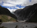 Franz Josef glacier - ledovec plazící se z Jižních Alp, Westland national park z výšky 3 000m